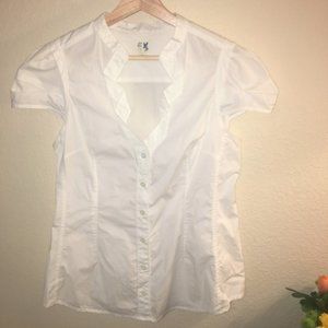 Anthropologie Geometric Collar Size 10 Blouse